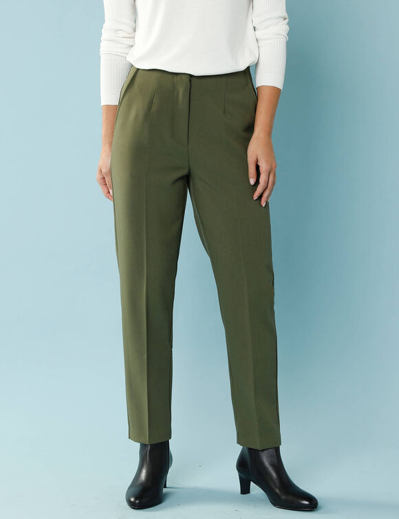 Pantalon cigarette uni, Spécial Petites (kaki) Pantalon cigarette uni, Spécial Petites (kaki)